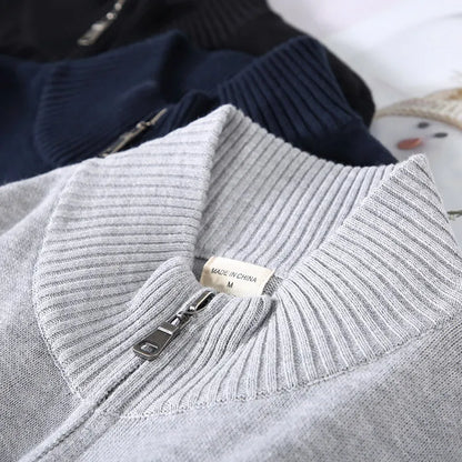 Autumn & Winter 100% Cotton Zipper Cardigan